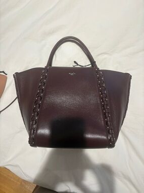 Alaia Burgundy Leather Top-Handle Tote - new